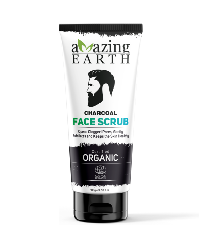 certified organic AMAzing EARTH charcoal face scrub