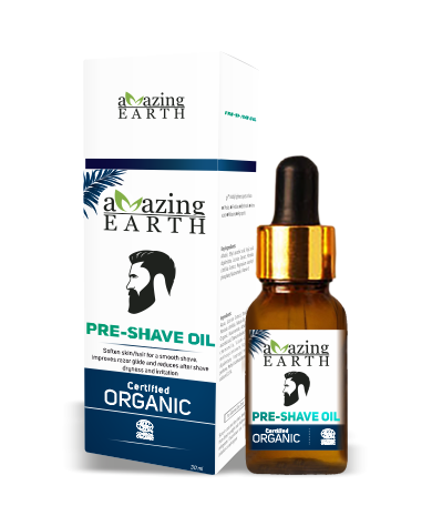 certified organic AMAzing EARTH pre shave oil